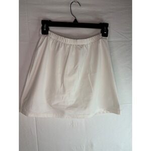 Nike Fit Dry White Tennis Skort Elastic Waist Athletic Skirt Womens Small